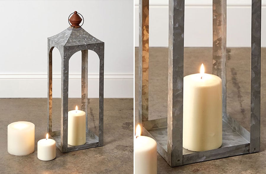 Rynx | Open Frame Metal Lantern, Choose Your Size