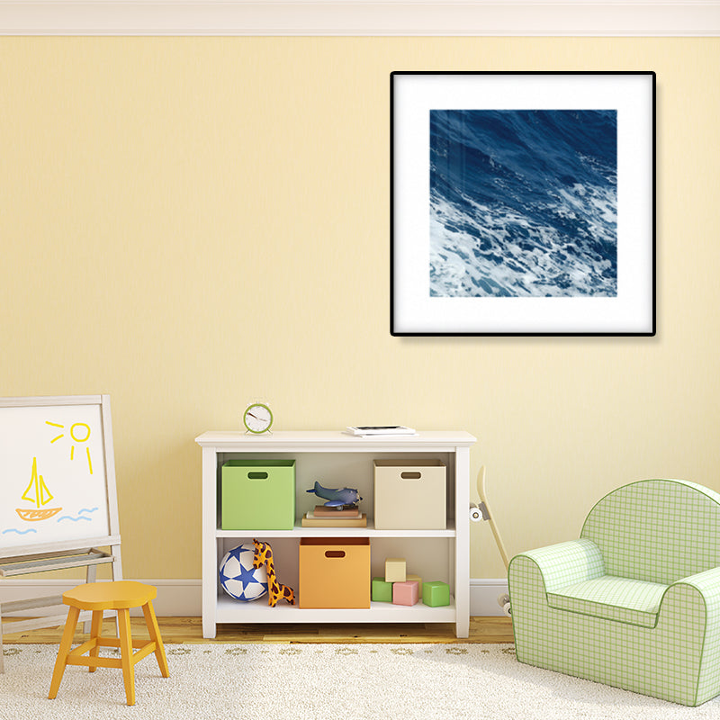 Rynx | Seascape Ocean Water Wall Art Tropics Textured Canvas in Blue for Home Interior