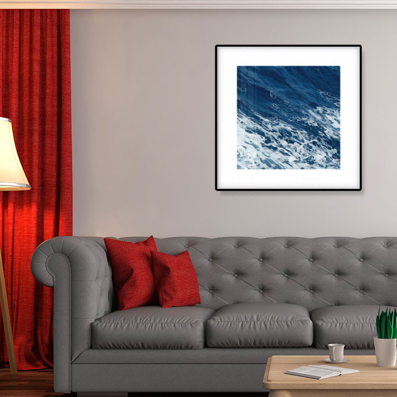 Rynx | Seascape Ocean Water Wall Art Tropics Textured Canvas in Blue for Home Interior