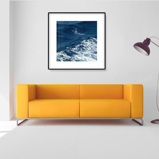 Rynx | Seascape Ocean Water Wall Art Tropics Textured Canvas in Blue for Home Interior