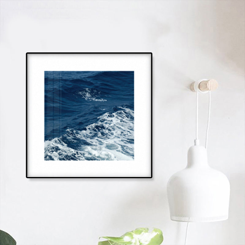 Rynx | Seascape Ocean Water Wall Art Tropics Textured Canvas in Blue for Home Interior