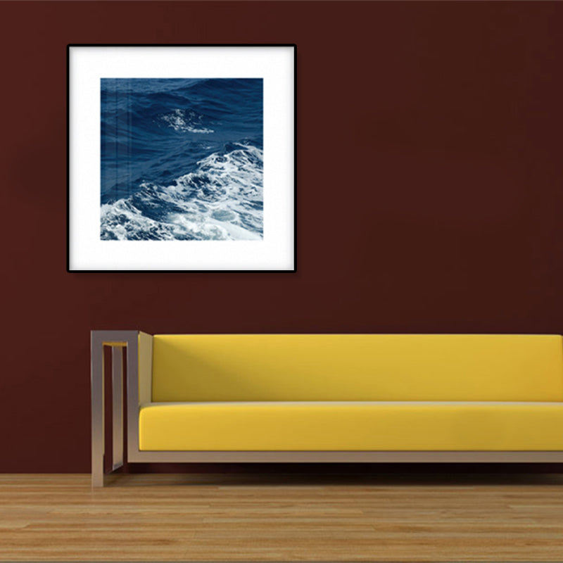 Rynx | Seascape Ocean Water Wall Art Tropics Textured Canvas in Blue for Home Interior