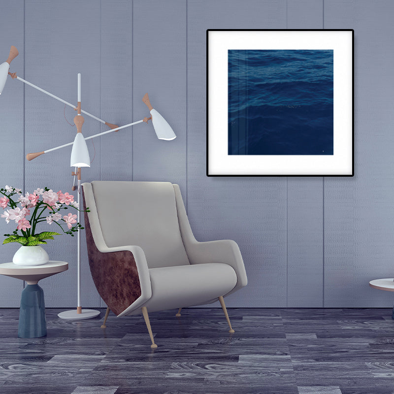 Rynx | Seascape Ocean Water Wall Art Tropics Textured Canvas in Blue for Home Interior