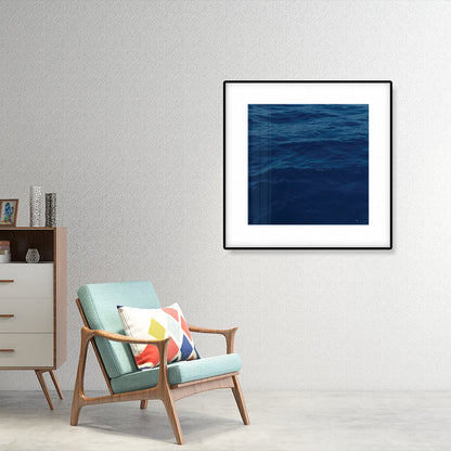 Rynx | Seascape Ocean Water Wall Art Tropics Textured Canvas in Blue for Home Interior