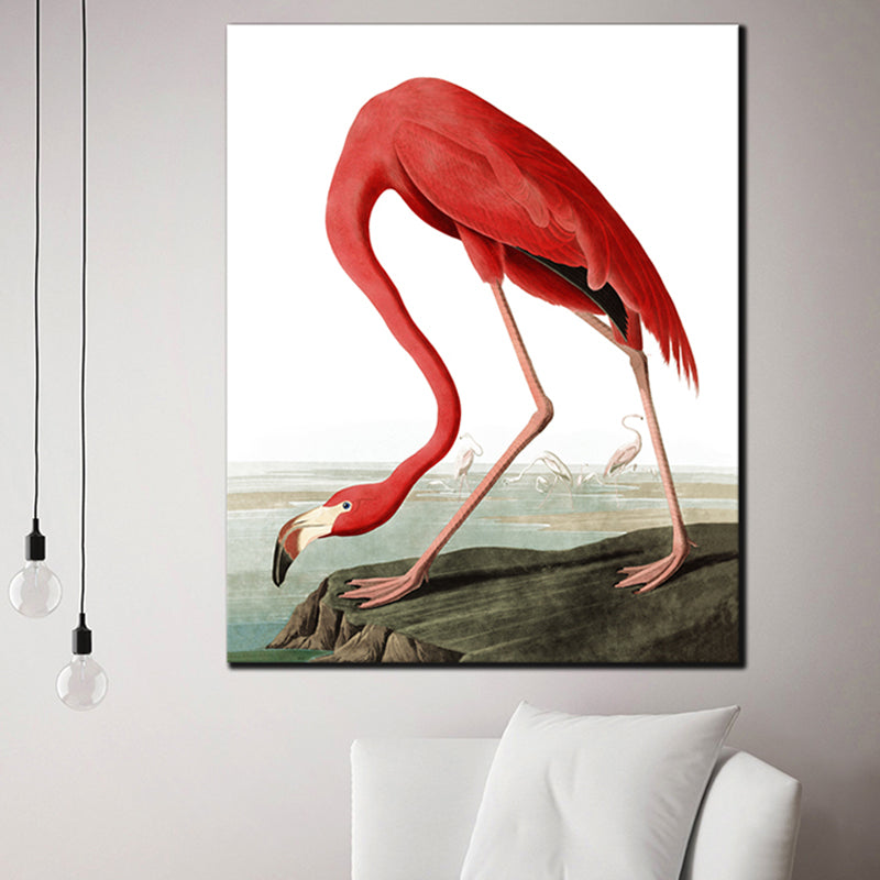 Rynx | Tropical flamingo pattern canvas print texture pink wall decoration for home decor