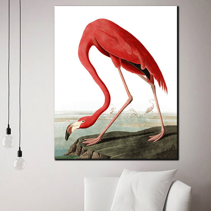 Rynx | Tropical flamingo pattern canvas print texture pink wall decoration for home decor