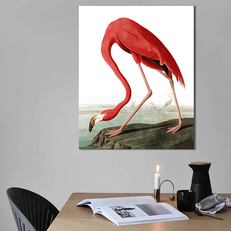 Rynx | Tropical flamingo pattern canvas print texture pink wall decoration for home decor