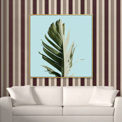 Rynx | Banana Leaf Canvas Tropics Aesthetics Botanics Wall Art Print in Green for Bedroom