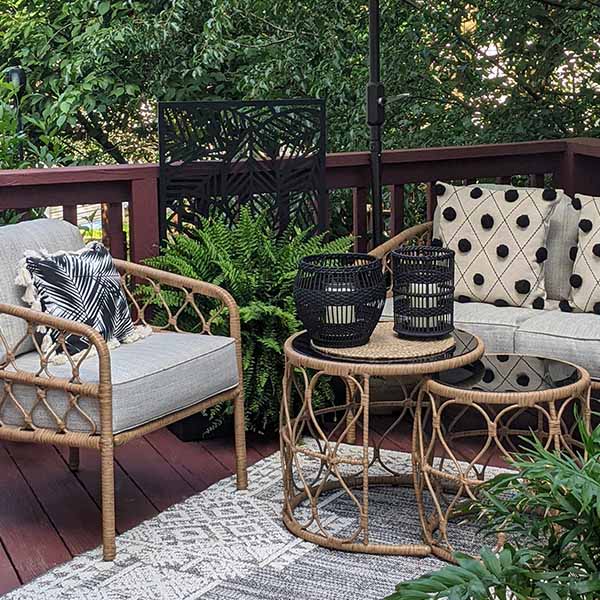Rynx | Black Braided Rattan and Bamboo Lantern, Choose Your Style