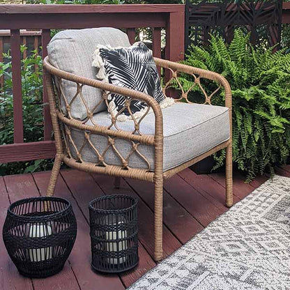 Rynx | Black Braided Rattan and Bamboo Lantern, Choose Your Style
