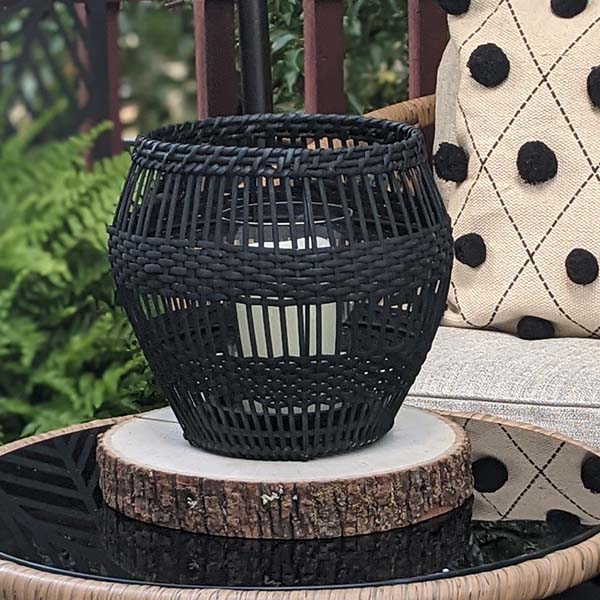 Rynx | Black Braided Rattan and Bamboo Lantern, Choose Your Style