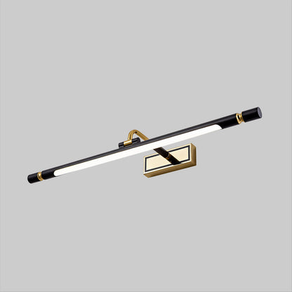 Rynx | Contemporary Slim Wall Lamp Fixture Metal Bathroom LED Vanity Wall Light in Black