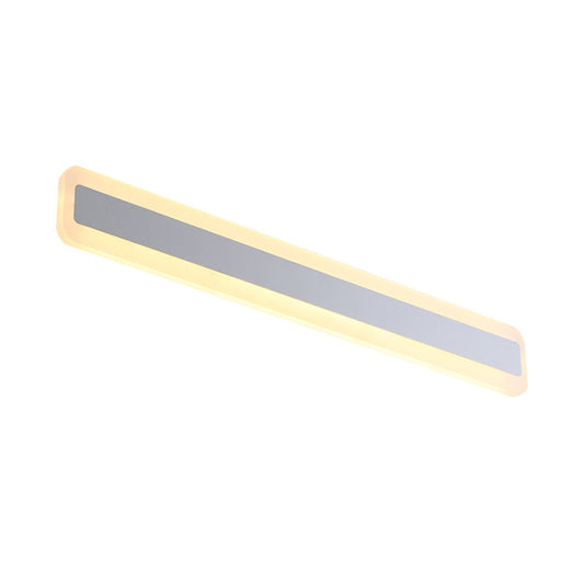 Rynx | 16"/20.5" L LED Vanity Wall Lighting Modern Silver Vanity Light Fixture with Extended Metal Shade in Warm/White Light
