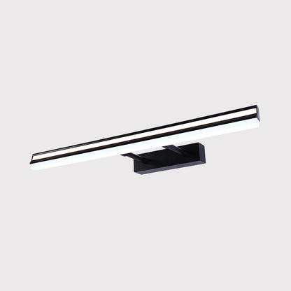 Rynx | Modern Rectangular Vanity Light Metal LED Bathroom Wall Light in Black with Double Arm