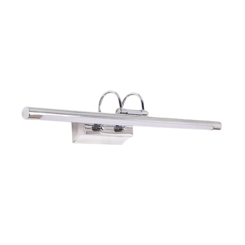 Rynx | Slim Metal Wall Lamp Modernity LED Chrome Lighting Ideas with Double Arm in Warm/White Light for the Bathroom