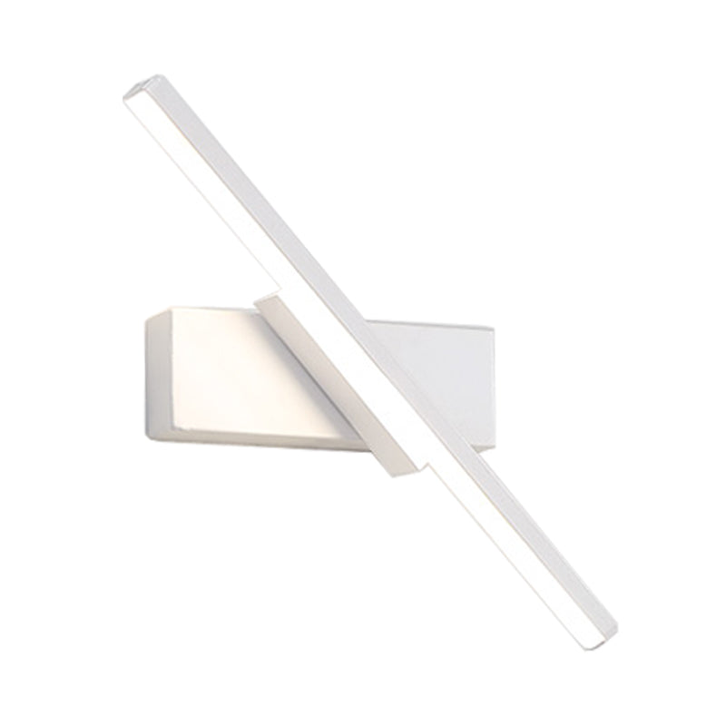 Rynx | Linear Wall Sconce contemporary metallic black/white LED wall light with warm/white light