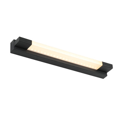 Rynx | Simple Straight Vanity Mirror Light Metal LED Bathroom Wall Lamp in Black, Warm/White Light
