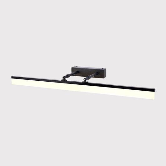 Rynx | Linear Vanity Lamp Contemporary Acrylic LED Bathroom Wall Lighting in Black, Warm/White Light