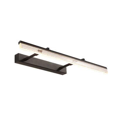 Rynx | Modern black double arm LED wall mounted lamp with warm/white light for a tube metallic wall mirror lighting