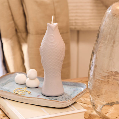 Rynx | Fish Candle linen color
