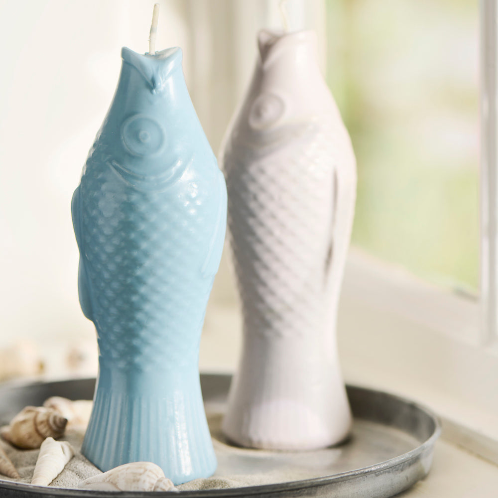 Rynx | Fish Candle linen color