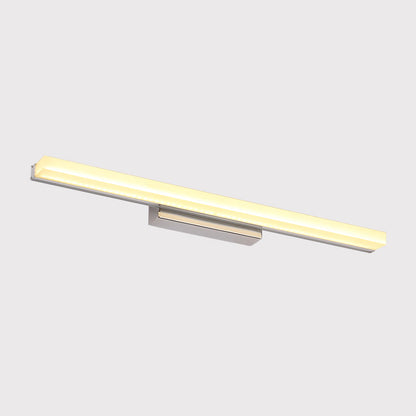 Rynx | LED Bathroom Wall Lamp Contemporary Chrome Vanity Lighting with Streamlined Metal Shade in Warm/White Light