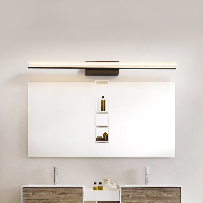 Rynx | Acrylic Linear Wall Sconce Modernism LED Wall Lighting Fixture in Black, Warm/White Light