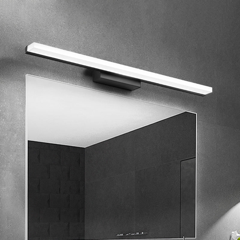 Rynx | Acrylic Linear Wall Sconce Modernism LED Wall Lighting Fixture in Black, Warm/White Light