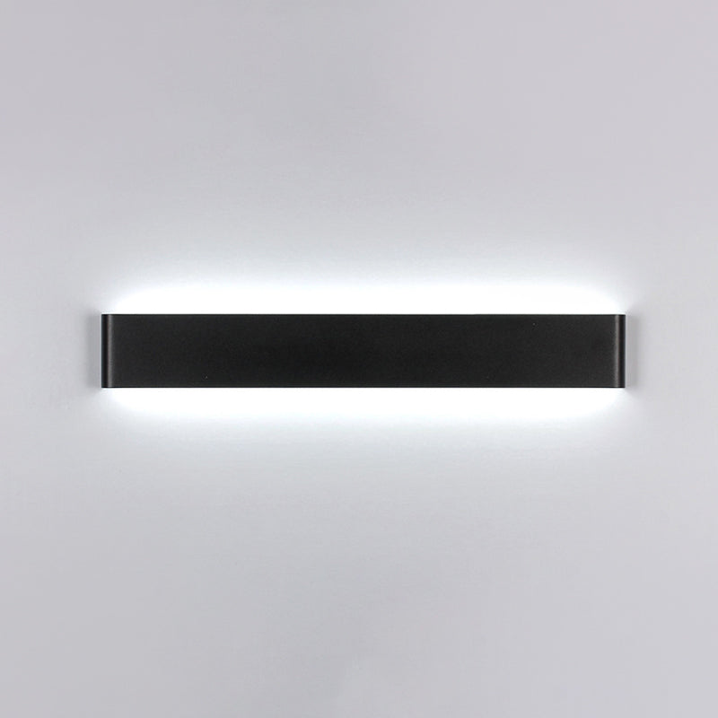 Rynx | Modernism Rectangle Vanity Wall Light Black/White Aluminum LED Living Room Wall Mount Lamp in Warm/White Light
