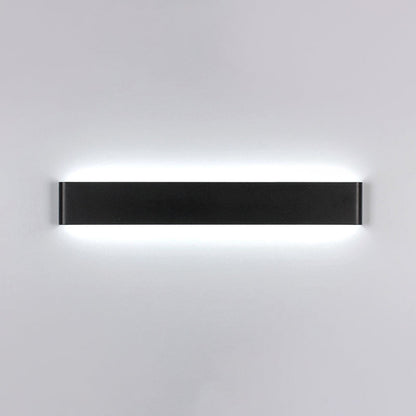 Rynx | Modernism Rectangle Vanity Wall Light Black/White Aluminum LED Living Room Wall Mount Lamp in Warm/White Light
