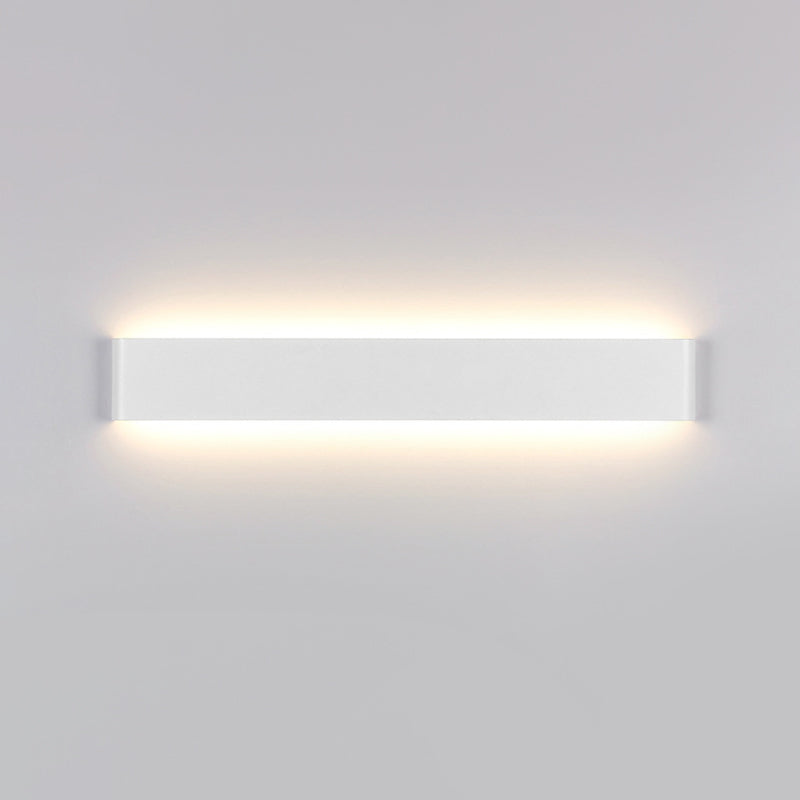 Rynx | Modernism Rectangle Vanity Wall Light Black/White Aluminum LED Living Room Wall Mount Lamp in Warm/White Light