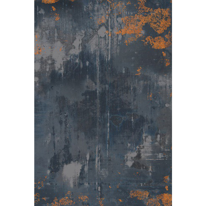 Rynx | Dark Grey Industrial Carpet Polyester Abstract Pattern Carpet Pet Friendly Non-Slip Washable Rug for Living Room