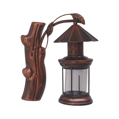 Rynx | 1 Light Clear Glass Wall Sconces Light Retro Coastal Black/Copper Petroleum Hallway Lighting Fixture