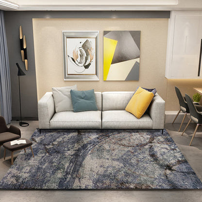 Rynx | Industrial Abstract Pattern Carpet Multicolor Polyester Carpet Non-Slip Washable Pet-Friendly Carpet for Sitting Area