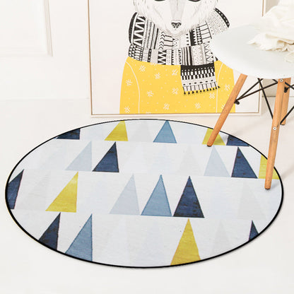 Rynx | Colorful Modern Indoor Rug Synthetics Triangles Rug Stain Resistant Area Carpet for Living Room