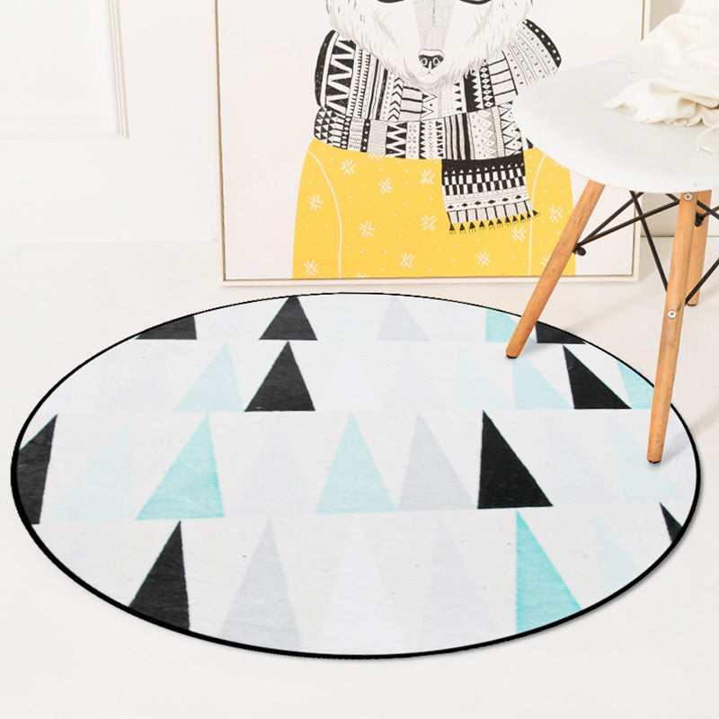 Rynx | Colorful Modern Indoor Rug Synthetics Triangles Rug Stain Resistant Area Carpet for Living Room
