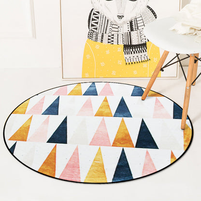 Rynx | Colorful Modern Indoor Rug Synthetics Triangles Rug Stain Resistant Area Carpet for Living Room