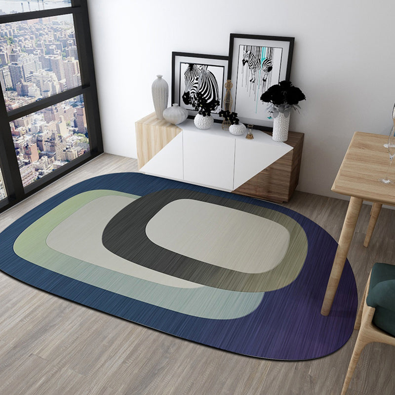 Rynx | Novelty Shaped Geometric Pattern Rug Dark Color Modern Carpet Polypropylene Pet Friendly Non-Slip Rug for Student Housing