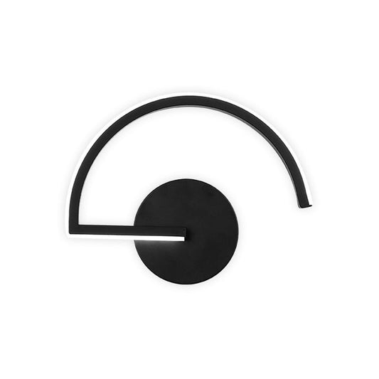Rynx | Parallel Rod/Twisted/Curved LED Wall Lamp Minimalist Metal Black Wall-Mounted Light in Warm/White Light for Hotel