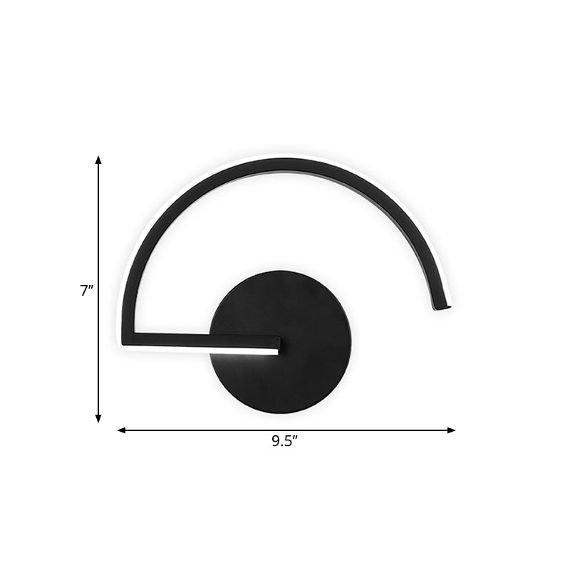 Rynx | Parallel Rod/Twisted/Curved LED Wall Lamp Minimalist Metal Black Wall-Mounted Light in Warm/White Light for Hotel