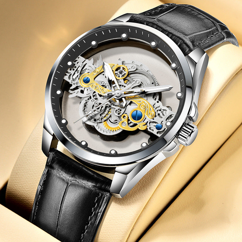 Rynx | New Double-Sided Skeleton Handful Automatic Machine Non-Mechanical Watch