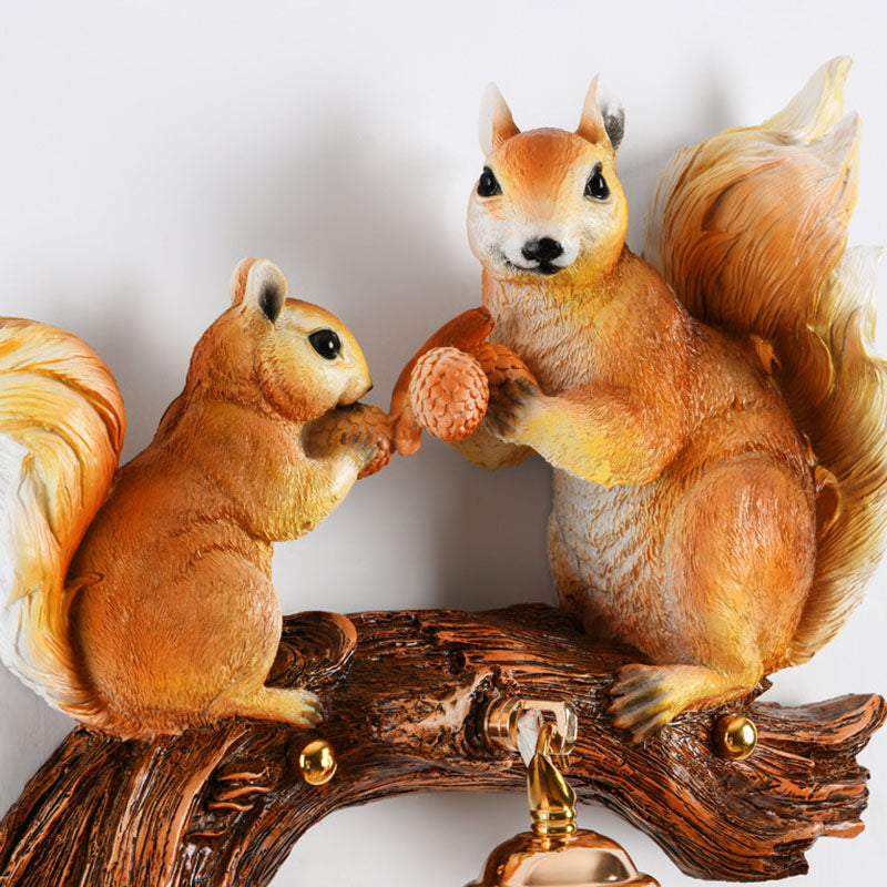 Rynx | Crystanova Wall light | Creative squirrel design | Crystal details | 1-bulb lamp for bedroom