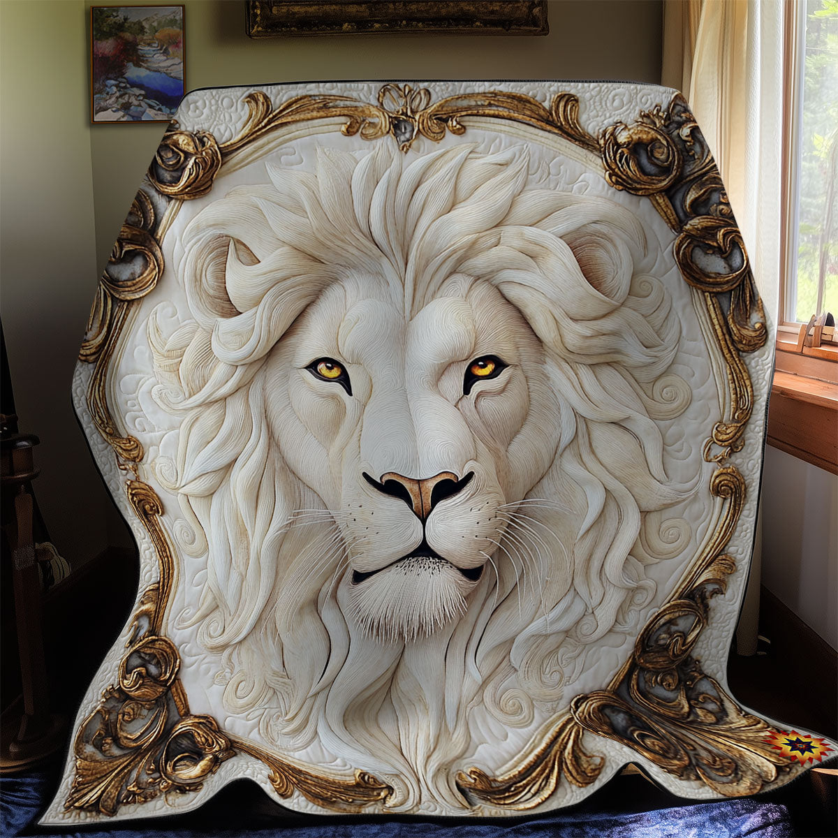 Rynx | Royal White Lion Quilt