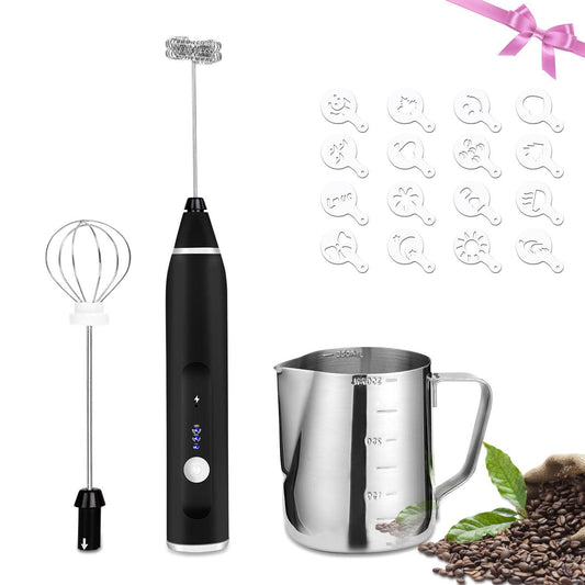 Rynx | 19-Pack: USB Electric Milk Coffee Frother Pitcher Set