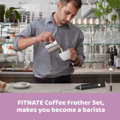 Rynx | 19-Pack: USB Electric Milk Coffee Frother Pitcher Set
