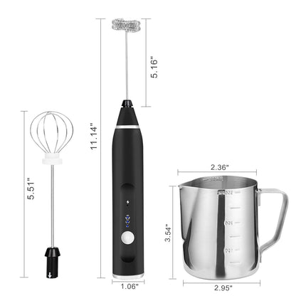 Rynx | 19-Pack: USB Electric Milk Coffee Frother Pitcher Set