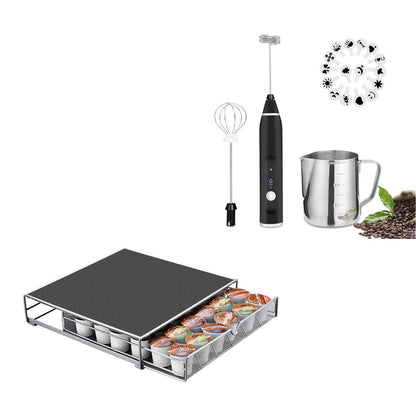 Rynx | 19-Pack: USB Electric Milk Coffee Frother Pitcher Set
