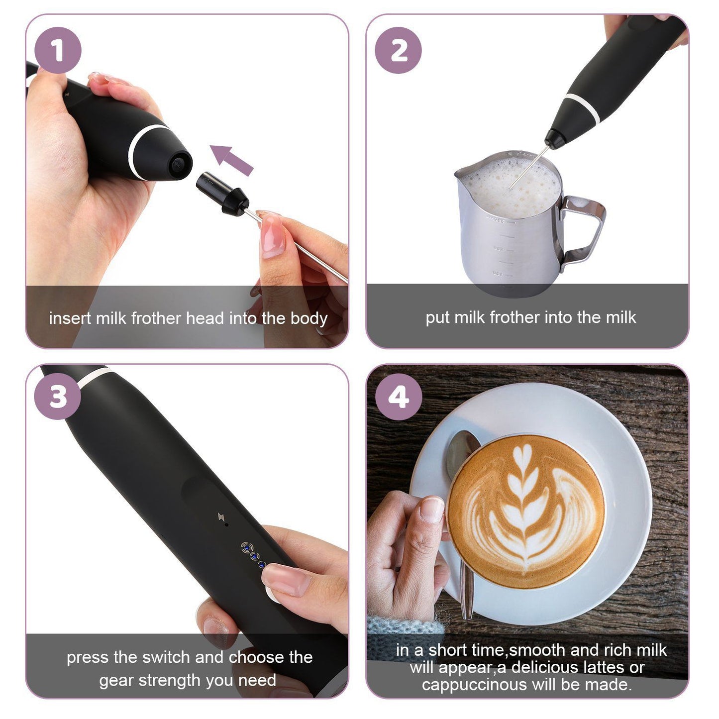 Rynx | 19-Pack: USB Electric Milk Coffee Frother Pitcher Set