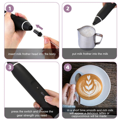 Rynx | 19-Pack: USB Electric Milk Coffee Frother Pitcher Set