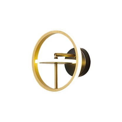 Rynx | Steering Wheel Rotatable Wall Light Set Modern Aluminum Gold LED Wall Lamp Lighting Fixture in Warm/White Light